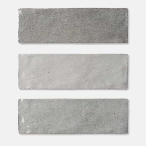 Portmore Gray 3x8 Glossy Ceramic Subway Tile