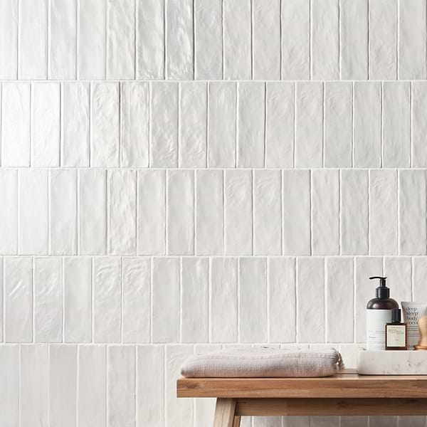 Montauk Gin 2x8 White Mixed Finish Ceramic Tile