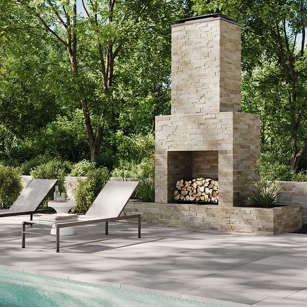 Tenerife Portland Beige 6x24 Splitface Sandstone Stacked Stone Tile