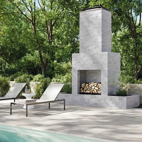 Tenerife Bianco Gris 6x24 Honed Marble Stacked Stone Tile