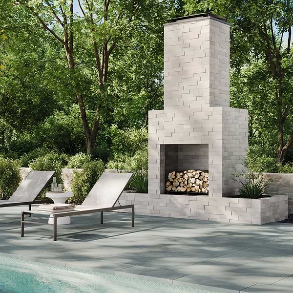 Tenerife Aspen White 6x24 Honed Marble Stacked Stone Tile