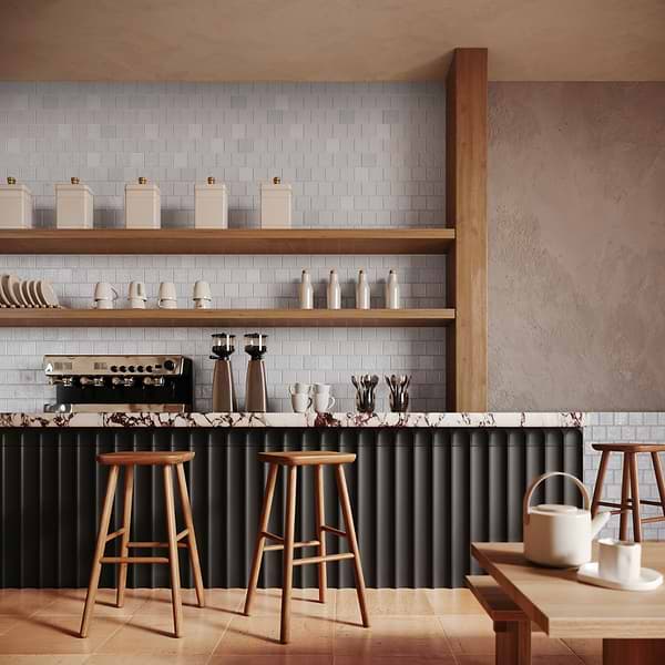 Montauk Fog 4x4 Mixed Finish Ceramic Tile