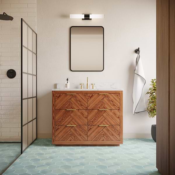 Sasha Hex Bettina Blue Green 6" Matte Porcelain Hexagon Tile