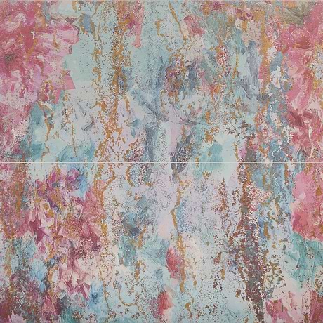 Art Gallery by Paula Purroy Magnolia Multicolor 24x48 Artisan Decor Matte Porcelain Tile