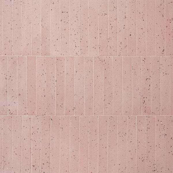 Mancala Blush Pink 3x16 Matte Terrazzo Tile 
