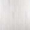 Bianco Dolomite White 3x12 Chevron Premium Honed Marble Tile