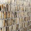Komorebi Picket Golden Honey 1x3 Polished Glass Mosaic Tile