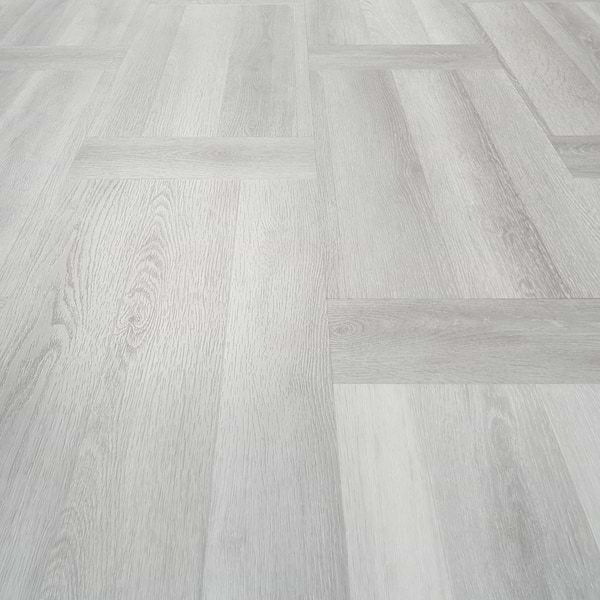 Stacy Garcia Fleetwood Parquet Silver Rigid Core Click 12x24 Luxury Vinyl Tile