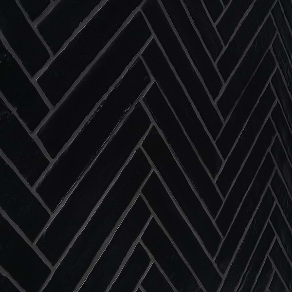 Wabi Sabi Coal Black 1.5x9 Matte Ceramic Tile