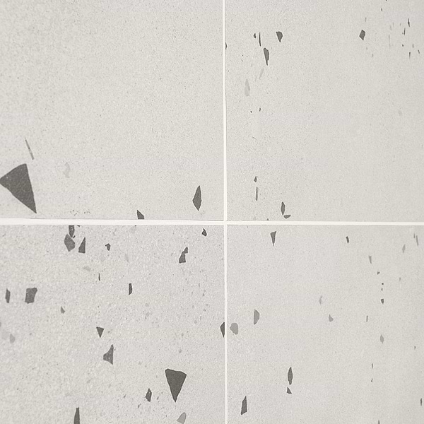 Kobe Cement Ice White 24x48 Terrazzo Look Matte Porcelain Tile