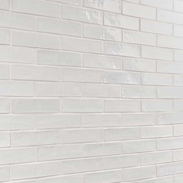 Emery White 2x8 Handmade Crackled Glossy Terracotta Subway Tile