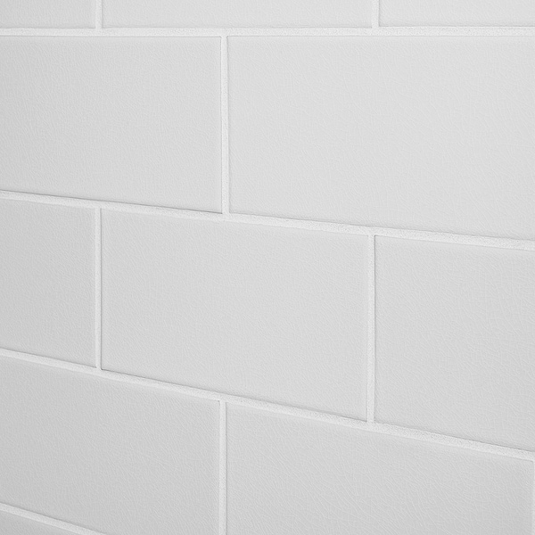 Seaside Cotton White 4x8 Crackled Glossy Ceramic Tile