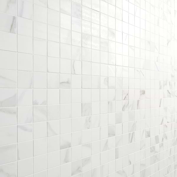 Minera Aurora Gold 2x2 Marble Look Matte Mosaic Tile
