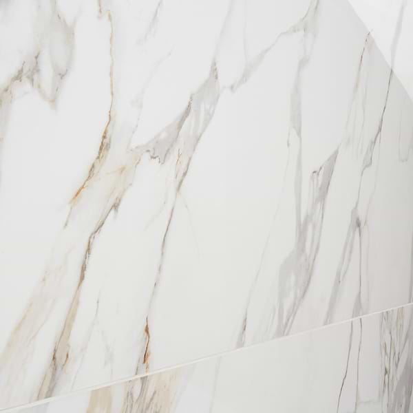 Minera Aurora Gold 48x48 Marble Look Polished Porcelain Tile