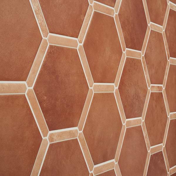 Sagon Terracotta Dark 9" Hexagon Matte Porcelain Tile