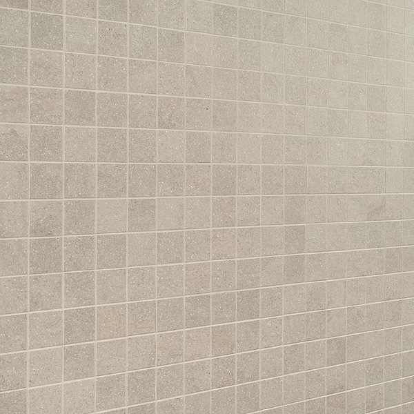 Acadia Warm Linen White 2x2 Limestone Look Matte Porcelain Mosaic Tile