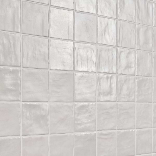 Montauk Gin 4x4 White Mixed Finish Ceramic Tile
