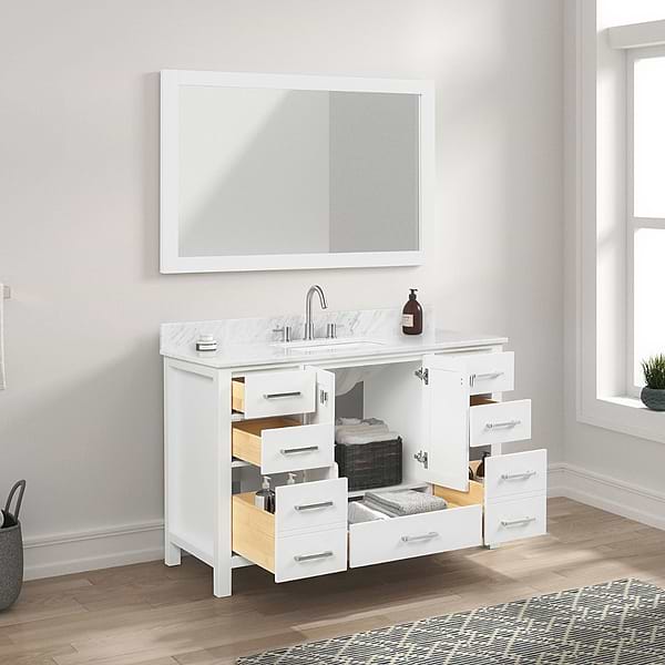 Athena 48'' White Vanity And Marble Counter