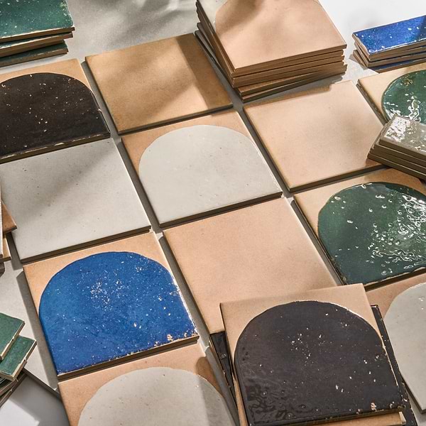 Essa Deco Sand Beige 6x6 Terracotta Look Polished and Matte Porcelain Tile in Beige, Terracotta, View 5, open zoomed image