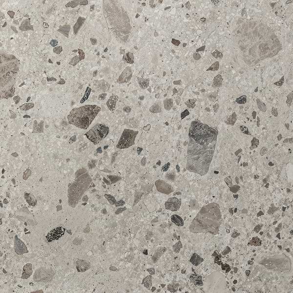 Rizo Pavement Gray 48x48 Terrazzo Look Matte Porcelain Tile