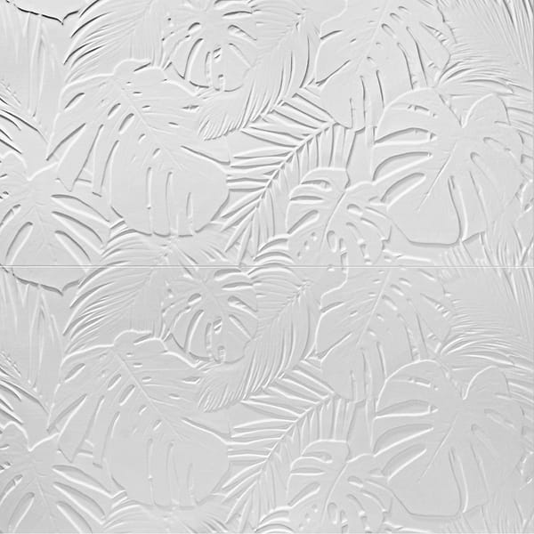 Botanic Bianco White 24x48 Textured Matte Ceramic Tile