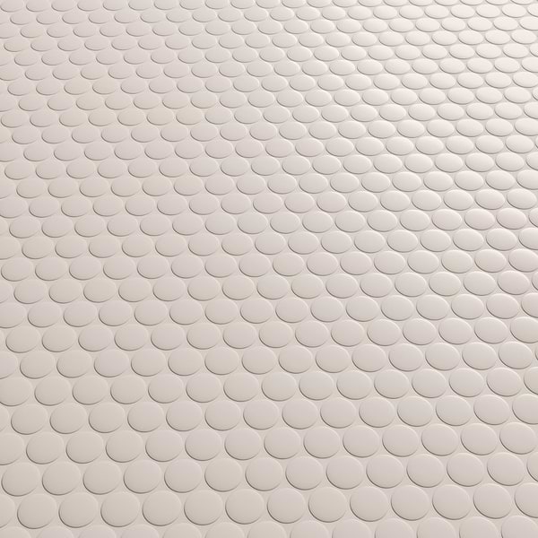 Serenity Pearl Beige 1" Penny Round Matte Porcelain Mosaic Tile