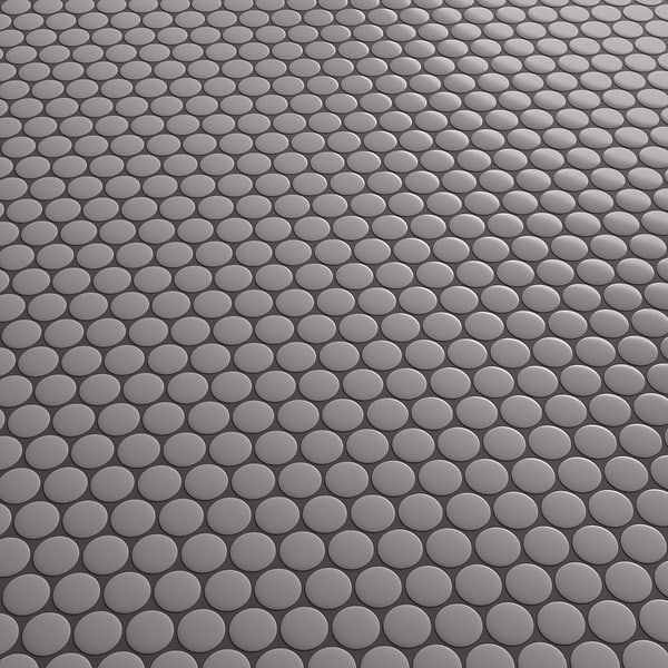 Serenity Dark Gray 1" Penny Round Matte Porcelain Mosaic Tile