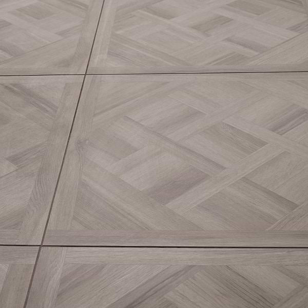 Marsai Traditional Parquet Weathered Oak 32x32 Wood Look Matte Porcelain Tile in Brown, View 5, open zoomed image