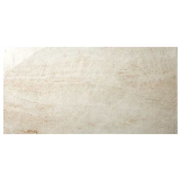 Grand Taj Mahal Pearl Beige 24x48 Stone Look Polished Porcelain Tile in Beige, View 5, open zoomed image