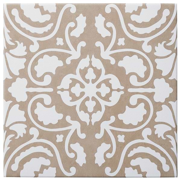 Elowynn Haven Sand Beige 8x8 Matte Porcelain Tile by Kravet in Beige & Cream, View 5, open zoomed image