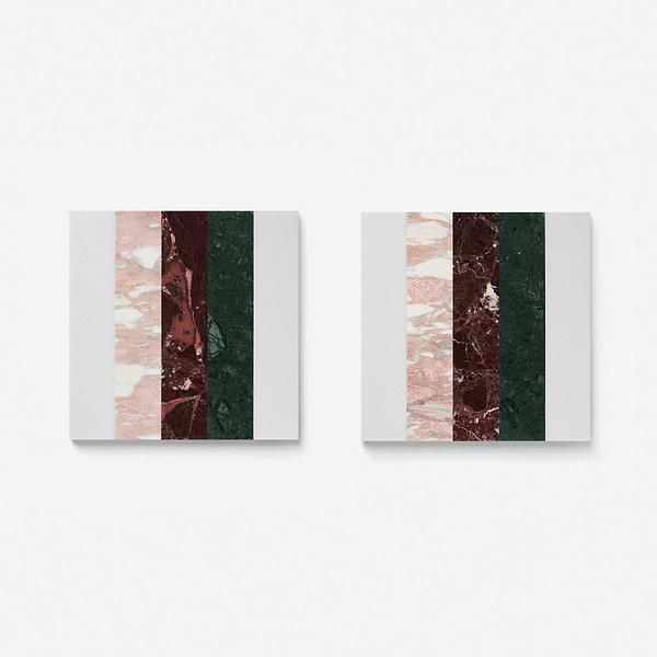 Elizabeth Sutton Arc Linear Passion Multicolor 12x12 Polished Marble Mosaic Tile