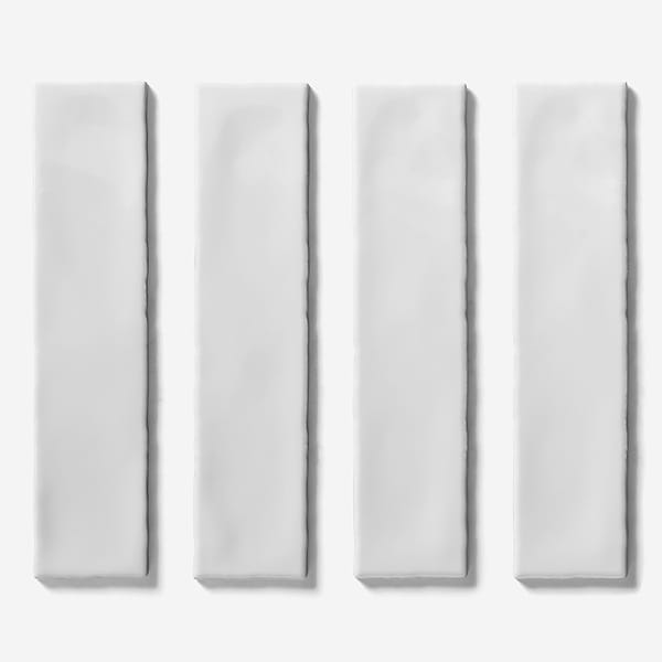 Lancaster Bianco White 3x12 Polished Ceramic Subway Wall Tile