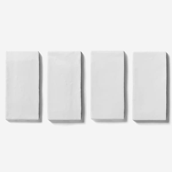 Lancaster Bianco White 3x6 Polished Ceramic Wall Tile