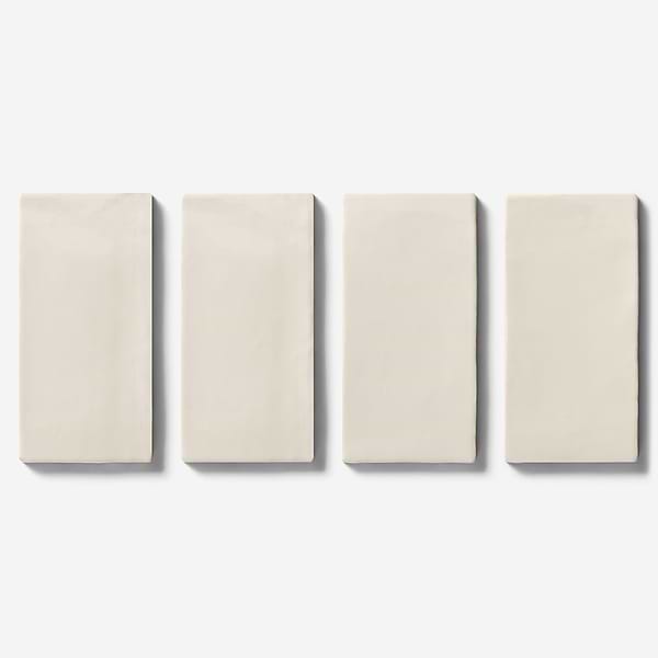 Lancaster Vanilla Cream Ivory 3x6 Polished Ceramic Tile