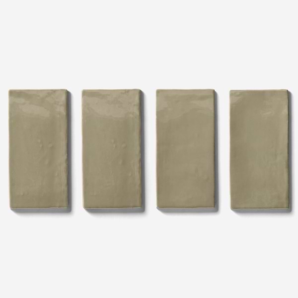 Lancaster Celery Green 3x6 Polished Ceramic Wall Tile