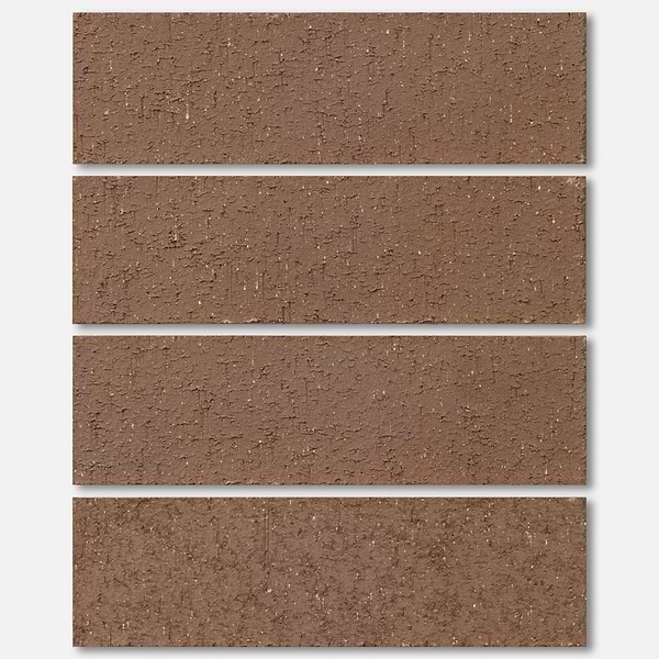 Brownstone Flashed Brown 2x7 Textured Wire Cut Clay Thin Brick Tile