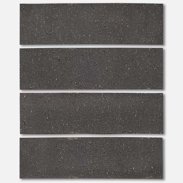 Brownstone Charcoal Black 2x7 Textured Wire Cut Clay Thin Brick Tile