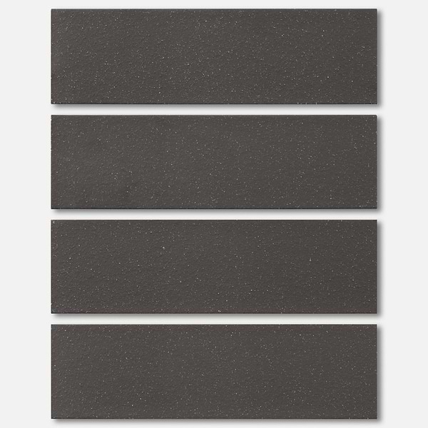 Brownstone Charcoal Black 2x7 Matte Clay Thin Brick Tile