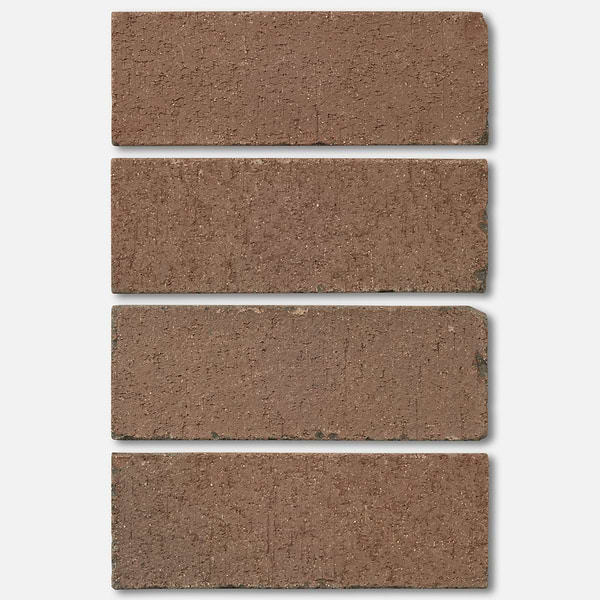 Brownstone Flashed Brown 3x7 Tumbled Wire Cut Clay Thin Brick Tile