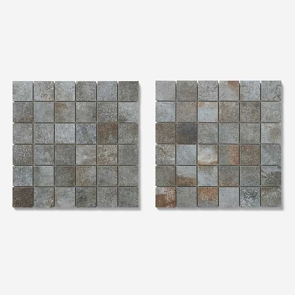 Flatiron 2.0 Graphite Gray 2x2 Matte Porcelain Mosaic Tile by Angela Harris in Charcoal, View 5, open zoomed image