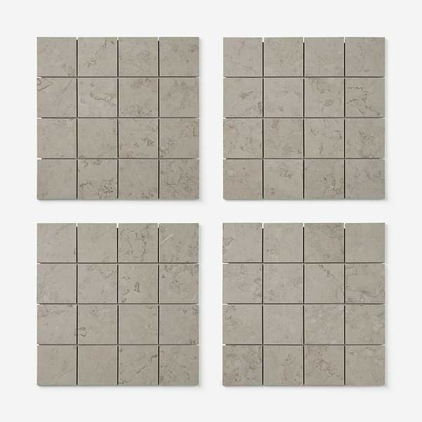 Corretta Warm Gray 3x3 Matte Porcelain Mosaic Tile in Gray, View 5, open zoomed image