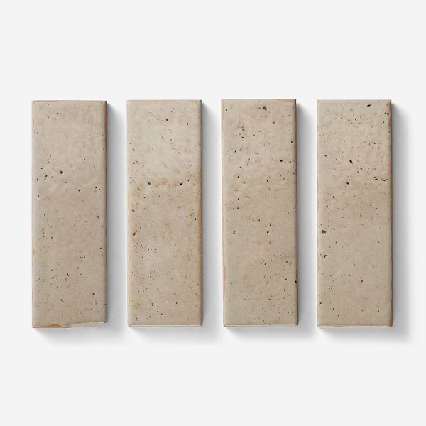 Essa Sand Beige 2x6 Terracotta Look Polished Porcelain Tile in Beige, View 5, open zoomed image