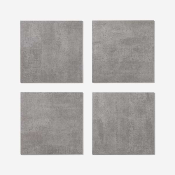 Basic Cement Silver 24X24 Matte Porcelain Tile in Silver, View 5, open zoomed image