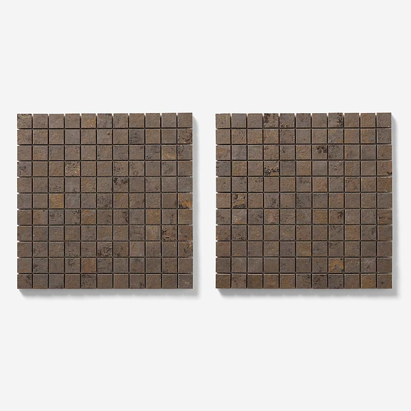 Portrait Copper 1x1 Matte Porcelain Mosaic in Brown, View 5, open zoomed image