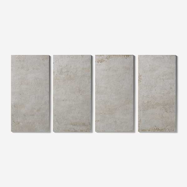 Portrait Ivory Beige 12x24 Matte Porcelain Tile in White, View 5, open zoomed image