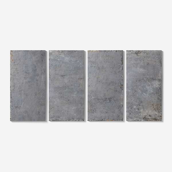 Portrait Ocean Blue 12x24 Matte Porcelain Tile in Blue Gray, View 5, open zoomed image