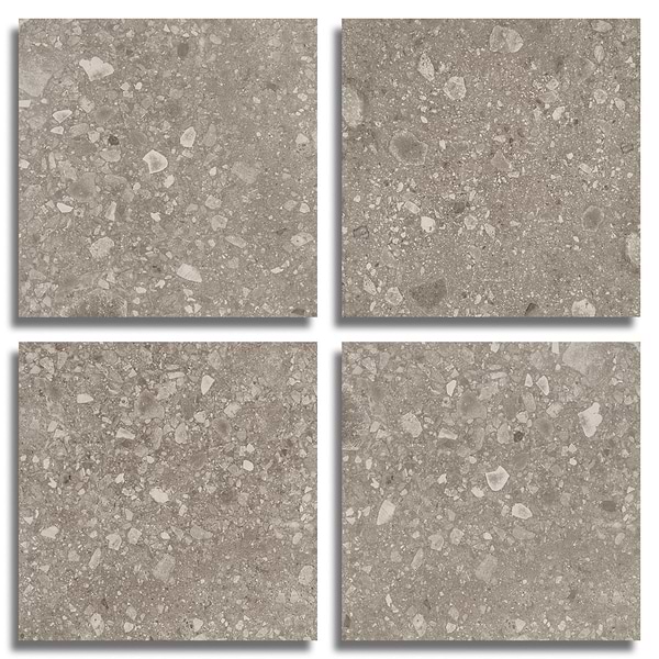Rizo Taupe Gray 24x24 Terrazzo Look Matte Porcelain Tile