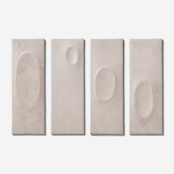 Telos Deco Ivory White 4x12 Terracotta Look Matte Ceramic Tile, View 4, open zoomed image