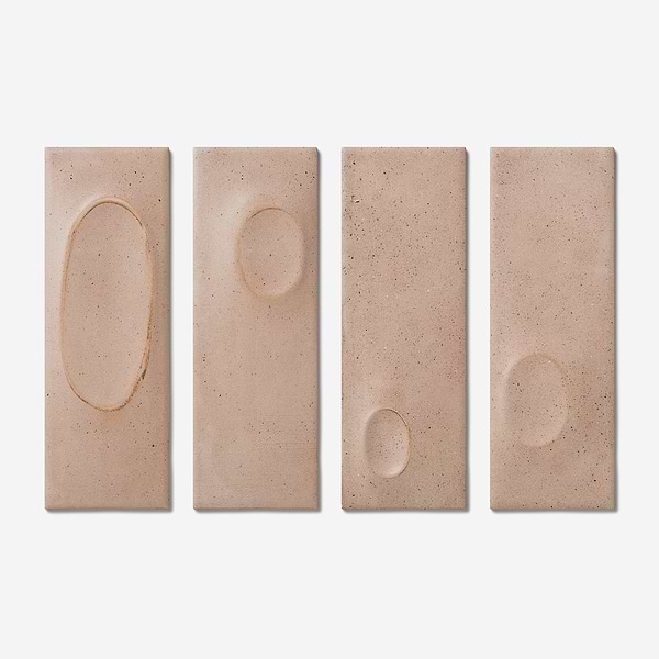 Telos Deco Sand Beige 4x12 Terracotta Look Matte Ceramic Tile in Beige, View 4, open zoomed image
