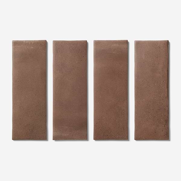 Telos Earth Brown 4x12 Terracotta Look Matte Ceramic Tile in Brown, View 4, open zoomed image